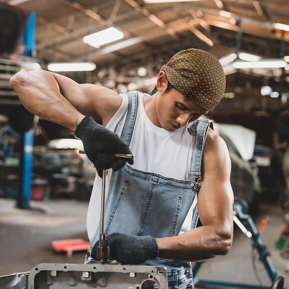 ⚡Men Armygreen Necktie 27.5 Inches Cowboy Scarves Pocket Square Silk Bandanas - Picture 7 of 9